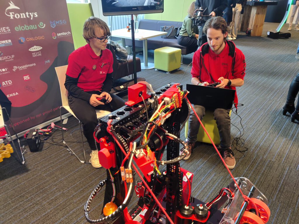 Team pi showing their robot