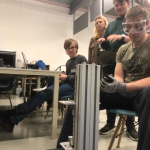 The lift mounted on the robot