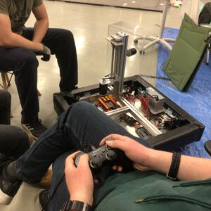 The lift being tested on the robot